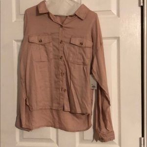 Dusty rose button up